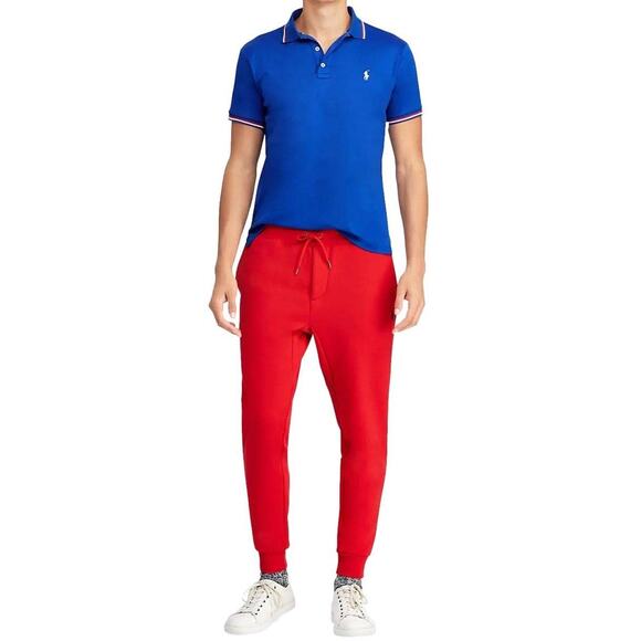 NWT Polo Ralph Lauren Men’s Double Knit Jogger Pants RL2000 Red Size M - Picture 4 of 5